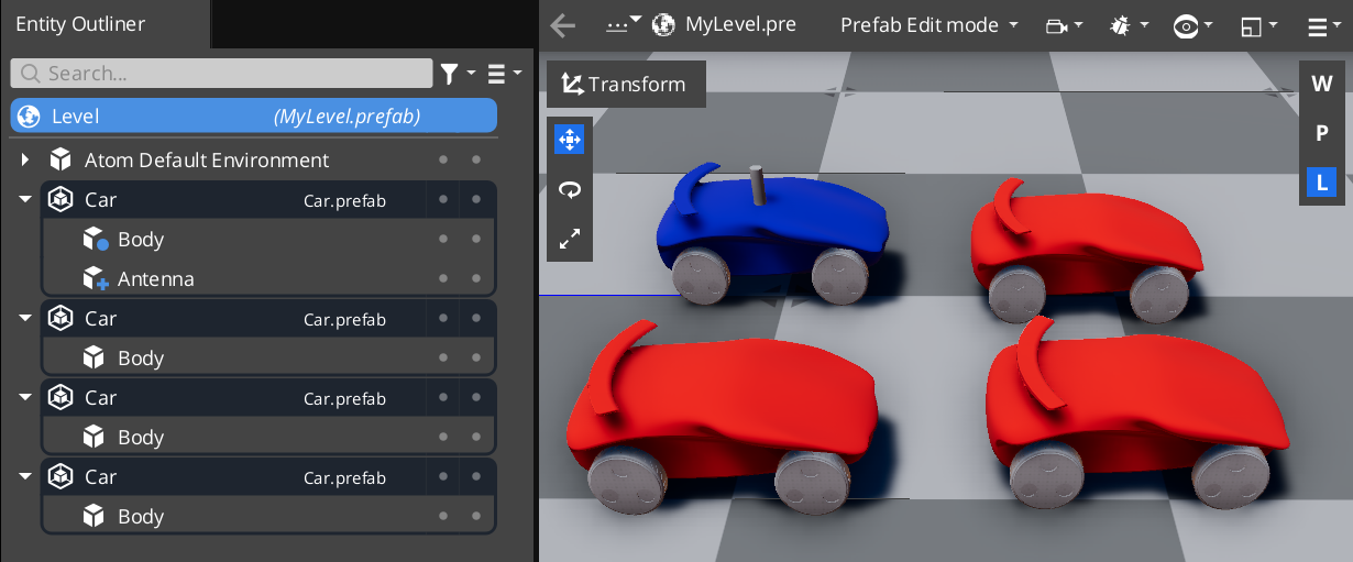 Adding an entity as an override.