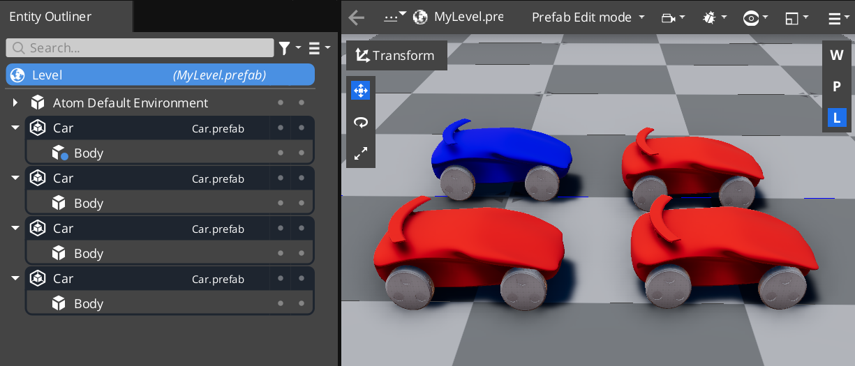 Overriding a component property.