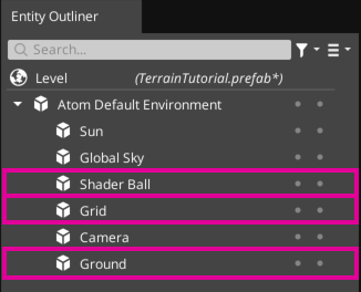 Delete several default entities.