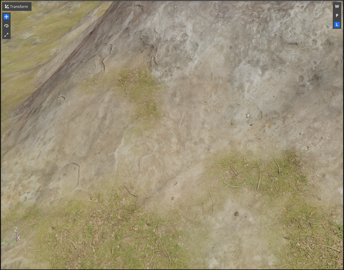 Detail materials blended with height-based blending.