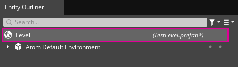 Select the Level entity.