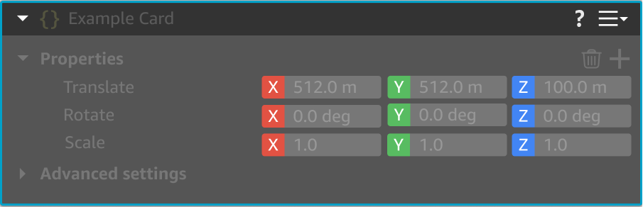 A disabled card component.