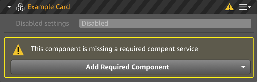 Card component that has a conflict or is missing required components.