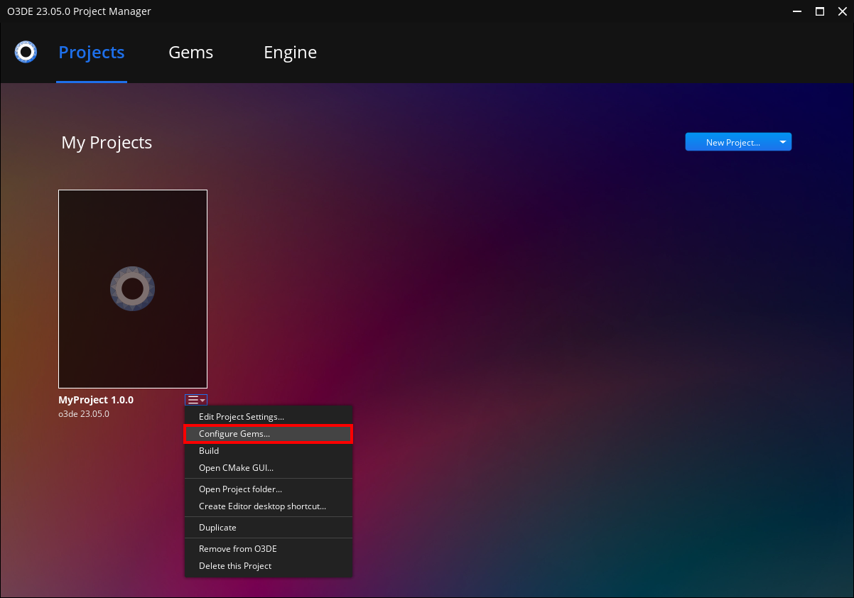 For a project, go to the menu and select ‘Edit Project Settings’.