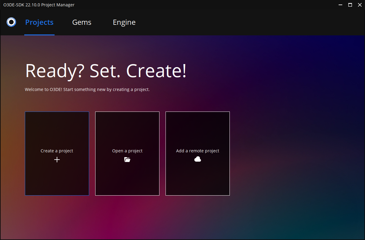 Choose “Create a Project”